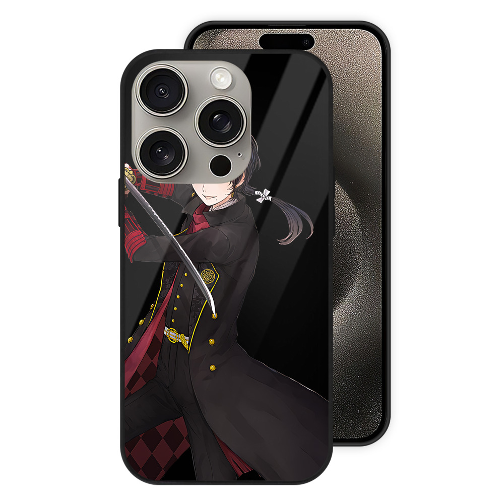 （画像用） 刀剣乱舞 Touken Ranbu 【iPhone15Pro対応】スマホケース 耐衝撃＆黄変防止 背面ガラス