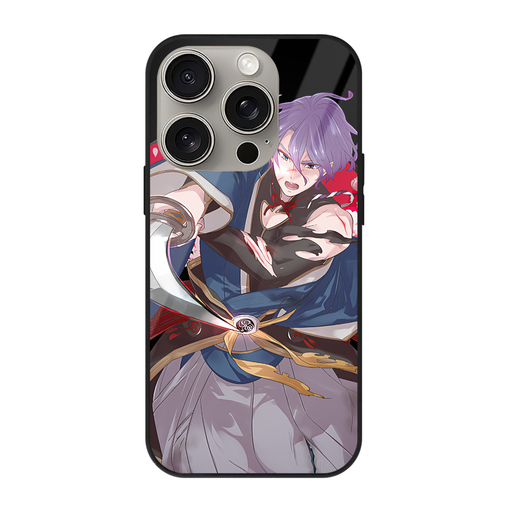 （画像用） 刀剣乱舞 Touken Ranbu 【iPhone15Pro対応】スマホケース 耐衝撃＆黄変防止 背面ガラス