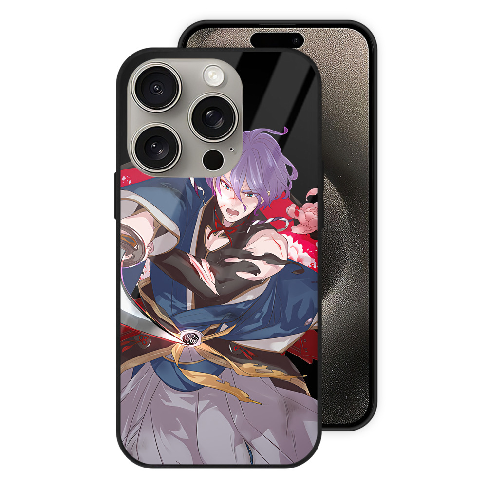 （画像用） 刀剣乱舞 Touken Ranbu 【iPhone15Pro対応】スマホケース 耐衝撃＆黄変防止 背面ガラス