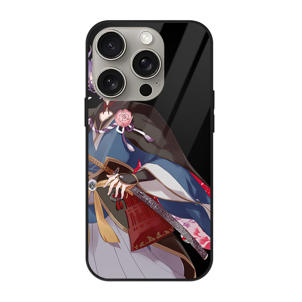 （画像用） 刀剣乱舞 Touken Ranbu 【iPhone15Pro対応】スマホケース 耐衝撃＆黄変防止 背面ガラス