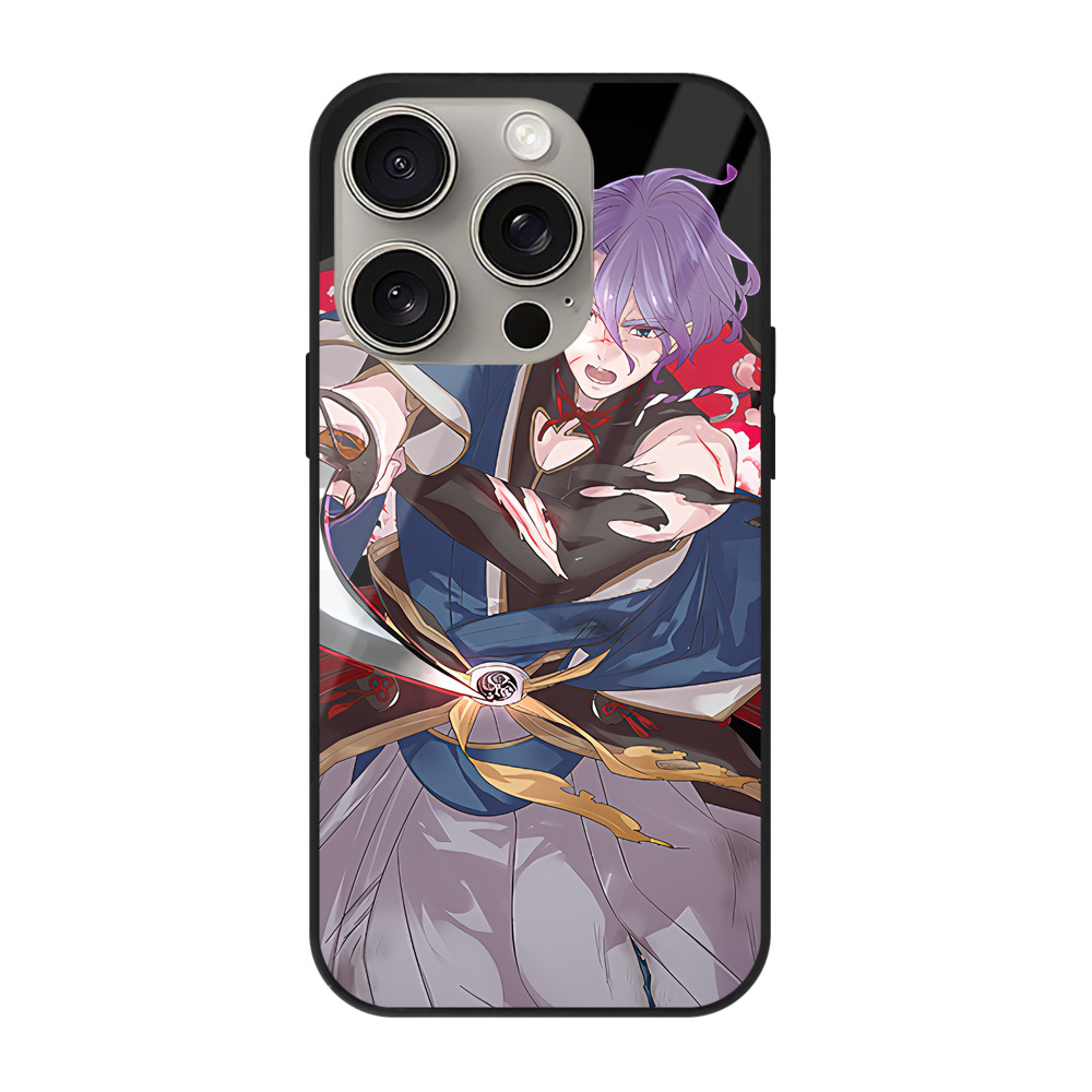 （画像用） 刀剣乱舞 Touken Ranbu 【iPhone15Pro対応】スマホケース 耐衝撃＆黄変防止 背面ガラス