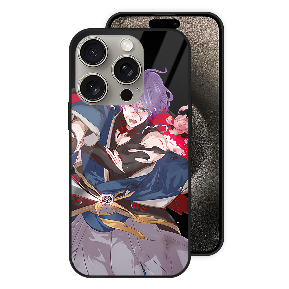 （画像用） 刀剣乱舞 Touken Ranbu 【iPhone15Pro対応】スマホケース 耐衝撃＆黄変防止 背面ガラス