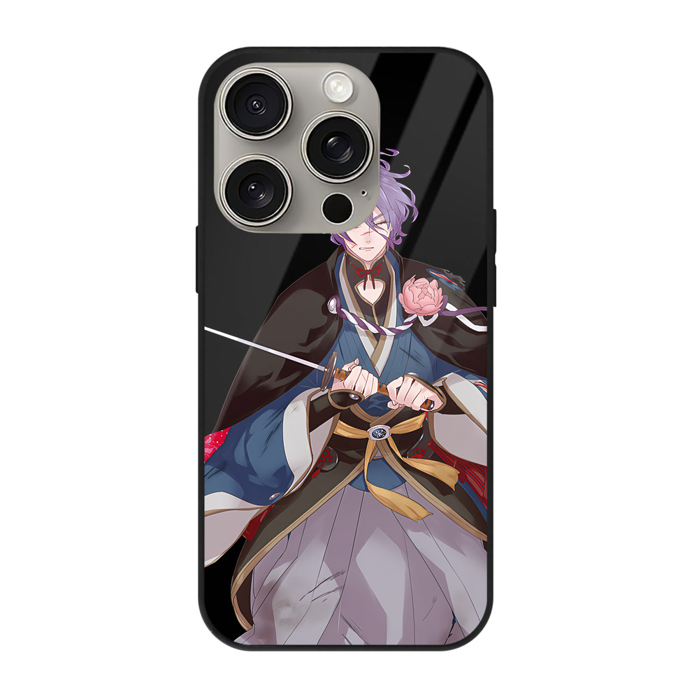 （画像用） 刀剣乱舞 Touken Ranbu 【iPhone15Pro対応】スマホケース 耐衝撃＆黄変防止 背面ガラス