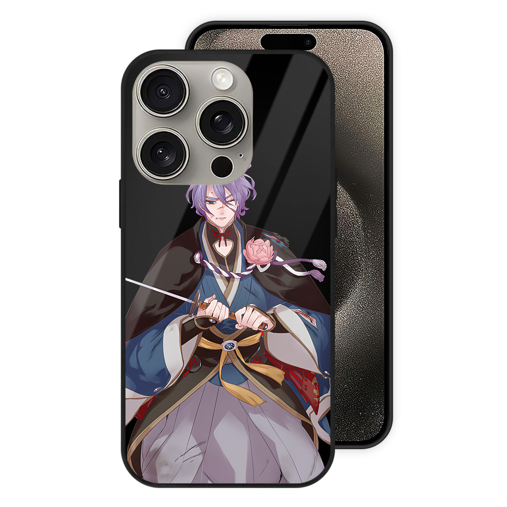 （画像用） 刀剣乱舞 Touken Ranbu 【iPhone15Pro対応】スマホケース 耐衝撃＆黄変防止 背面ガラス