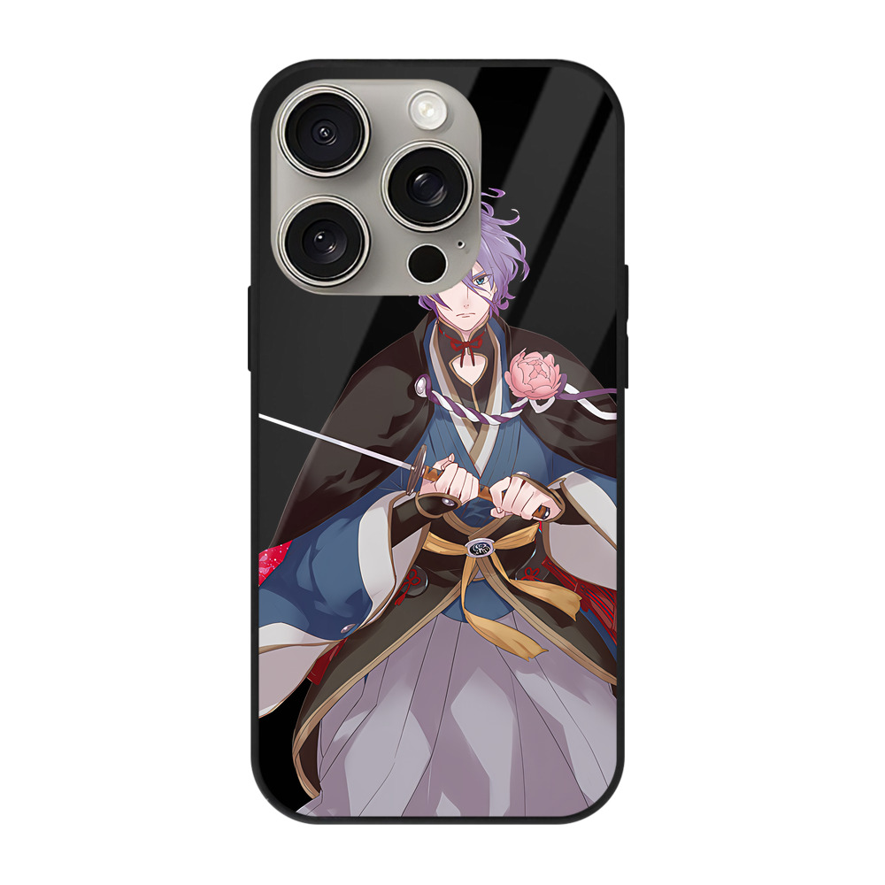 （画像用） 刀剣乱舞 Touken Ranbu 【iPhone15Pro対応】スマホケース 耐衝撃＆黄変防止 背面ガラス