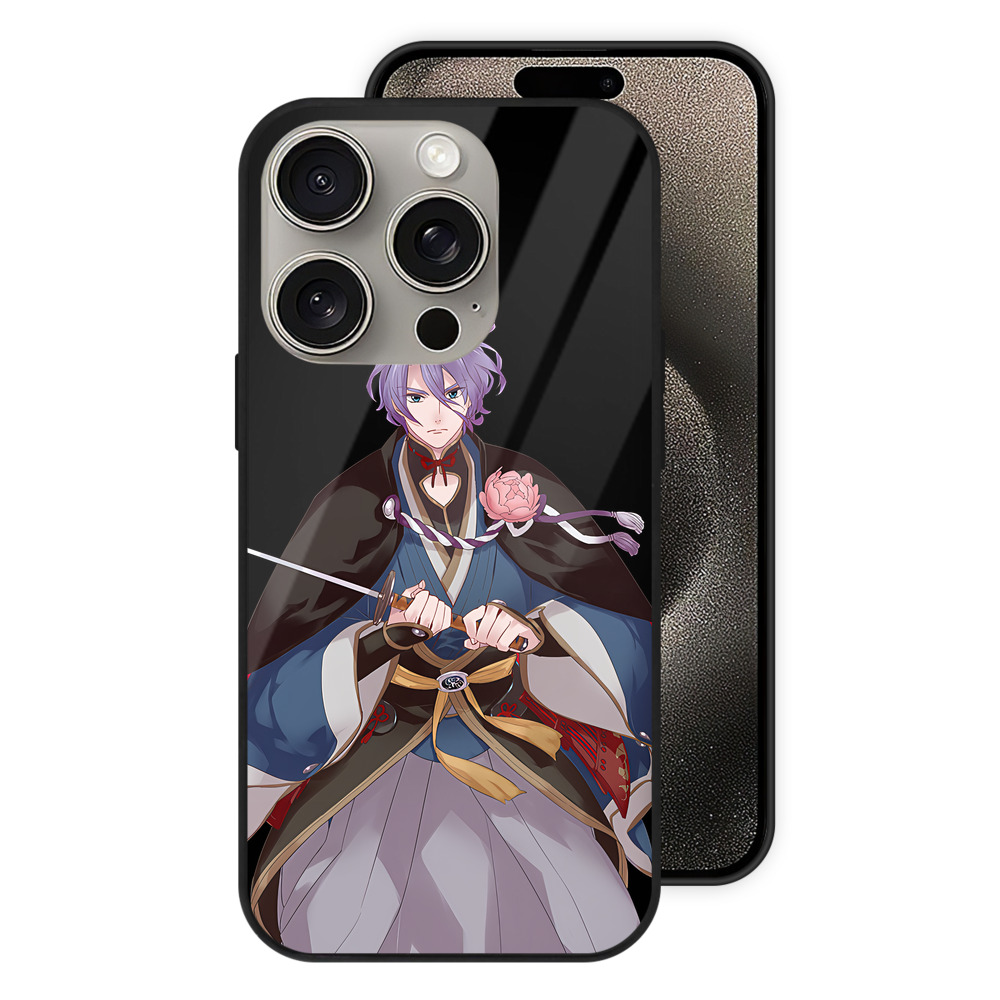 （画像用） 刀剣乱舞 Touken Ranbu 【iPhone15Pro対応】スマホケース 耐衝撃＆黄変防止 背面ガラス