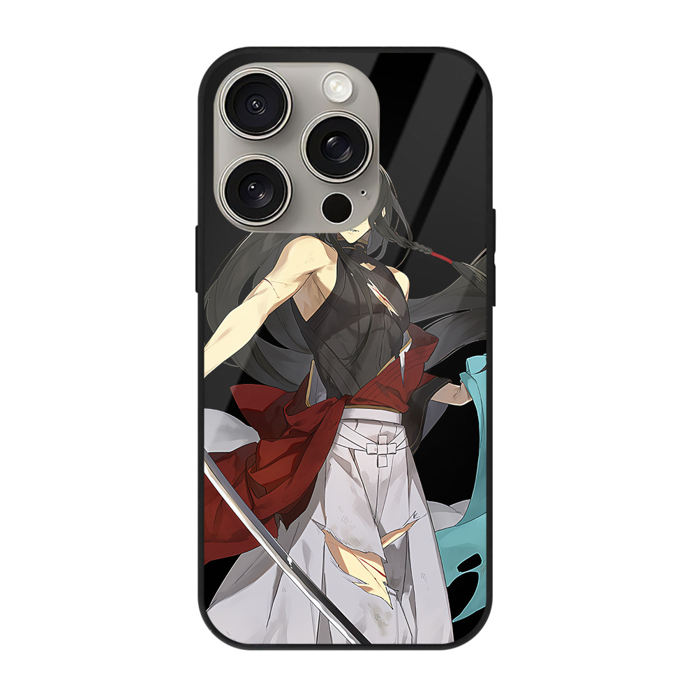 （画像用） 刀剣乱舞 Touken Ranbu 【iPhone15Pro対応】スマホケース 耐衝撃＆黄変防止 背面ガラス