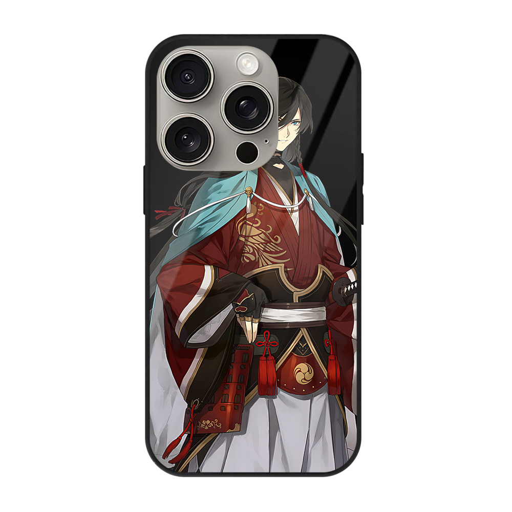 （画像用） 刀剣乱舞 Touken Ranbu 【iPhone15Pro対応】スマホケース 耐衝撃＆黄変防止 背面ガラス