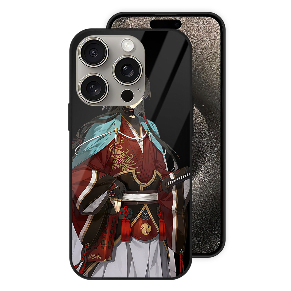 （画像用） 刀剣乱舞 Touken Ranbu 【iPhone15Pro対応】スマホケース 耐衝撃＆黄変防止 背面ガラス