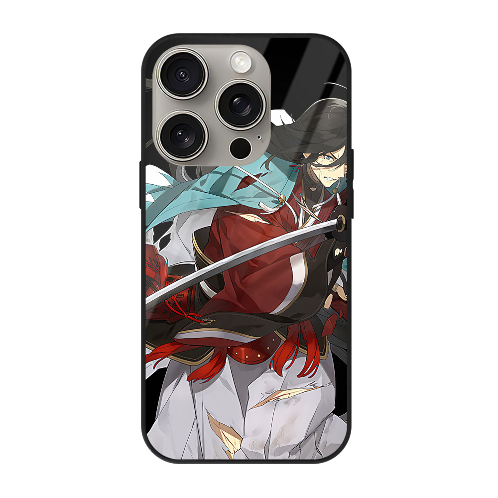 （画像用） 刀剣乱舞 Touken Ranbu 【iPhone15Pro対応】スマホケース 耐衝撃＆黄変防止 背面ガラス
