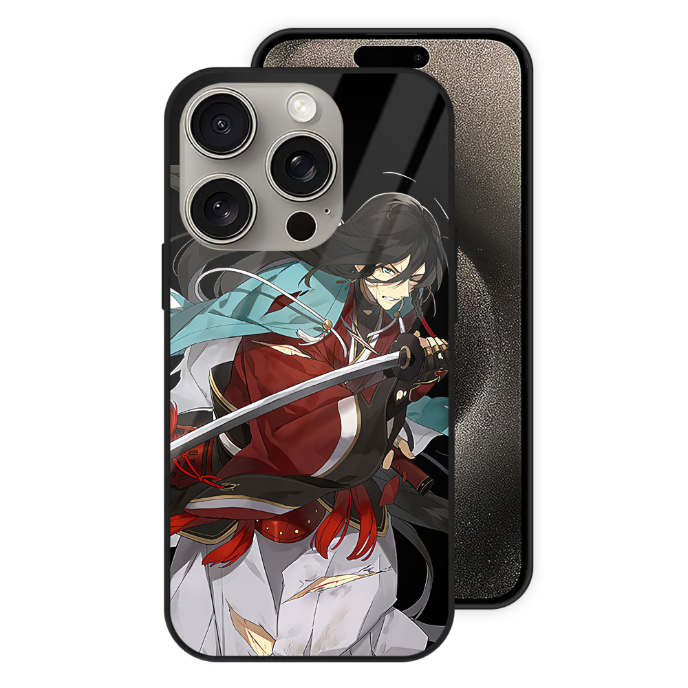 （画像用） 刀剣乱舞 Touken Ranbu 【iPhone15Pro対応】スマホケース 耐衝撃＆黄変防止 背面ガラス