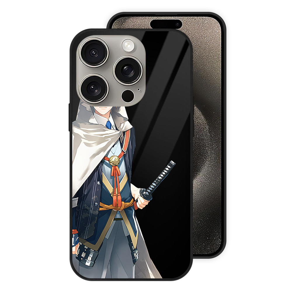 （画像用） 刀剣乱舞 Touken Ranbu 【iPhone15Pro対応】スマホケース 耐衝撃＆黄変防止 背面ガラス