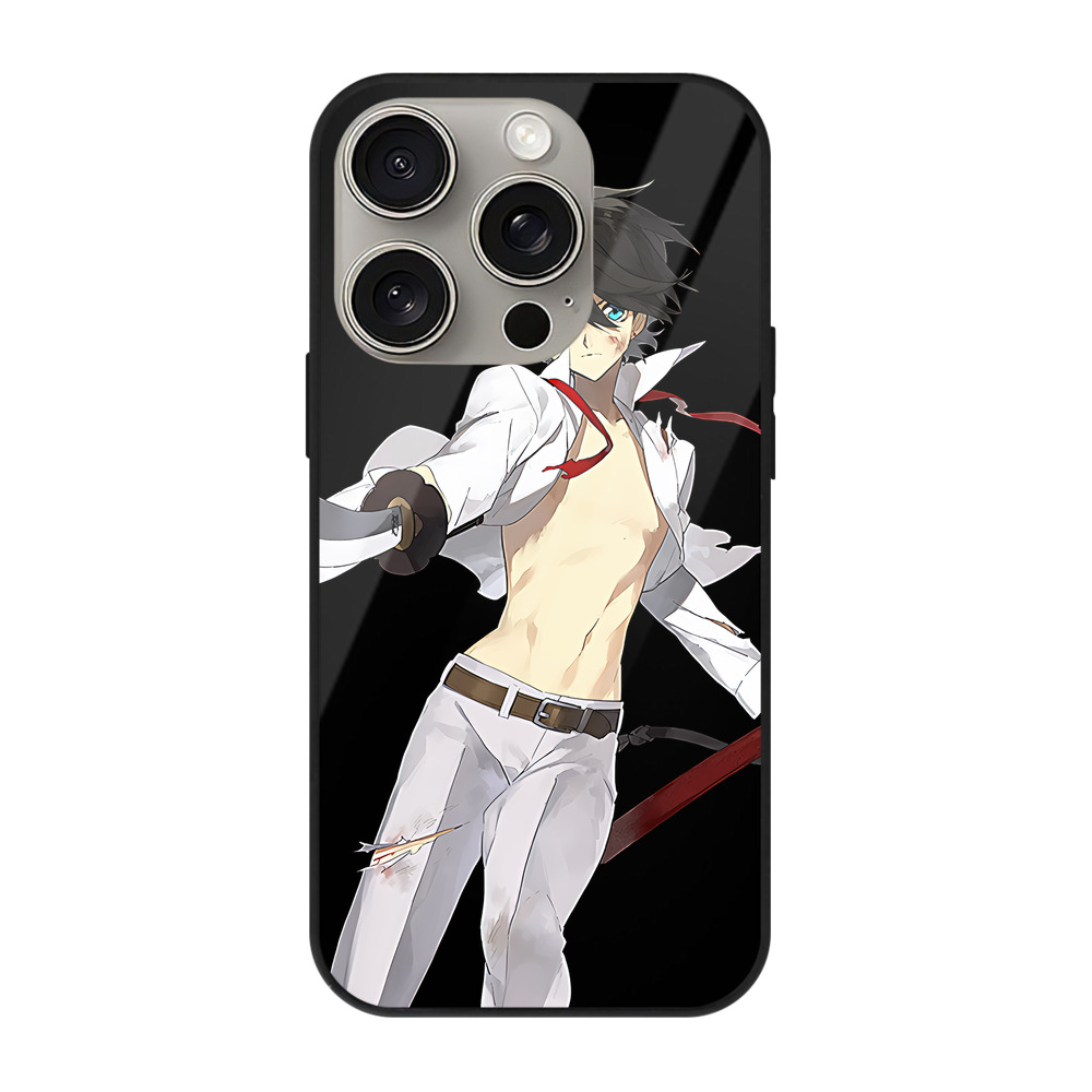 （画像用） 刀剣乱舞 Touken Ranbu 【iPhone15Pro対応】スマホケース 耐衝撃＆黄変防止 背面ガラス