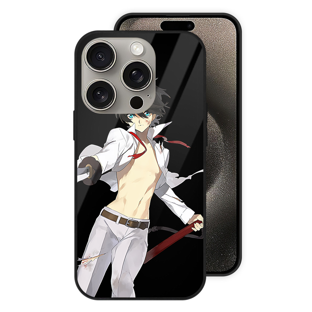 （画像用） 刀剣乱舞 Touken Ranbu 【iPhone15Pro対応】スマホケース 耐衝撃＆黄変防止 背面ガラス