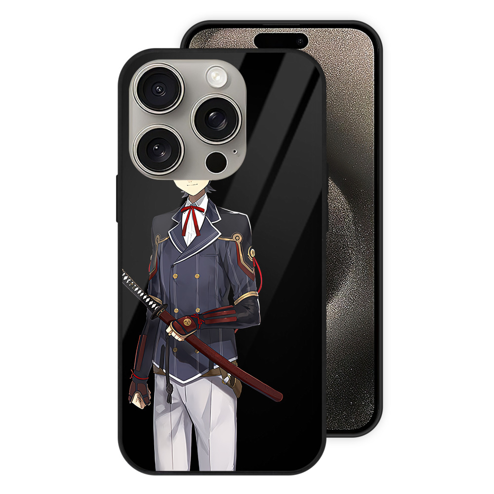 （画像用） 刀剣乱舞 Touken Ranbu 【iPhone15Pro対応】スマホケース 耐衝撃＆黄変防止 背面ガラス