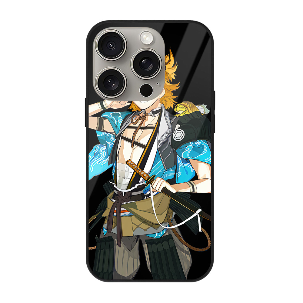 （画像用） 刀剣乱舞 Touken Ranbu 【iPhone15Pro対応】スマホケース 耐衝撃＆黄変防止 背面ガラス
