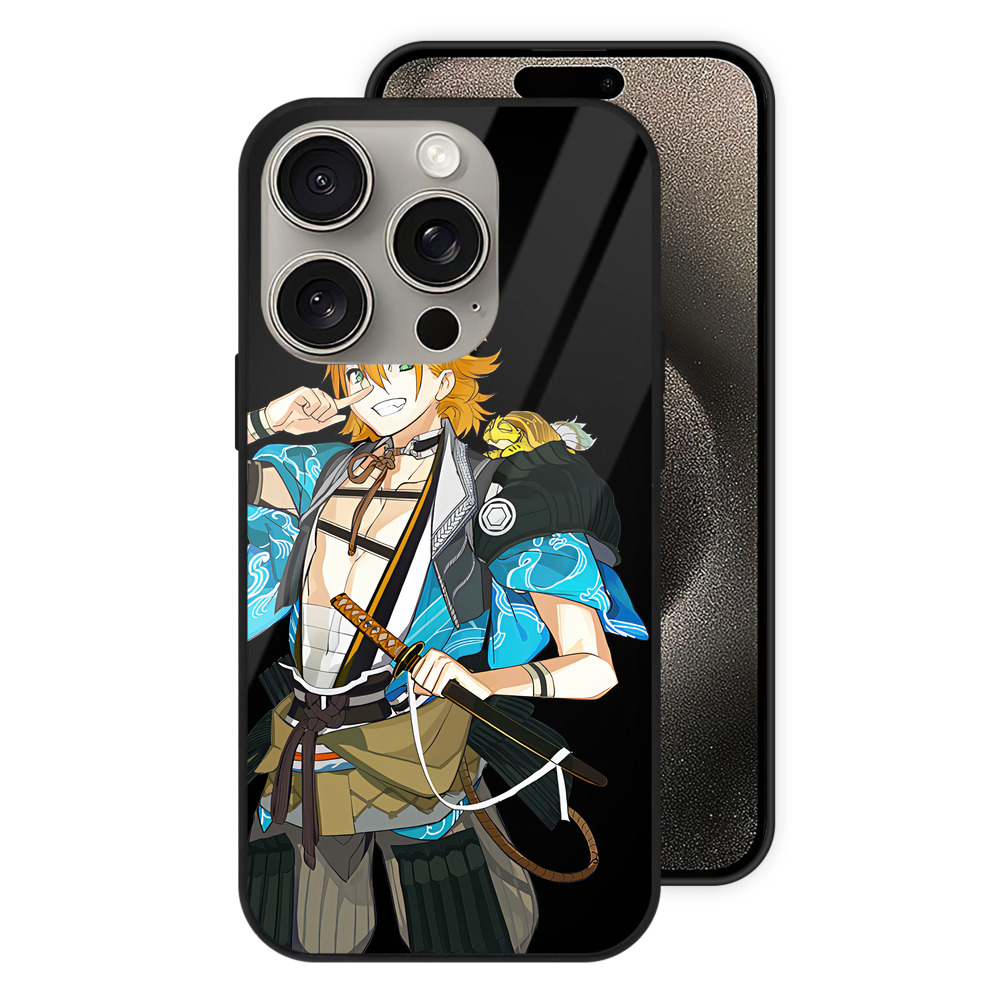 （画像用） 刀剣乱舞 Touken Ranbu 【iPhone15Pro対応】スマホケース 耐衝撃＆黄変防止 背面ガラス