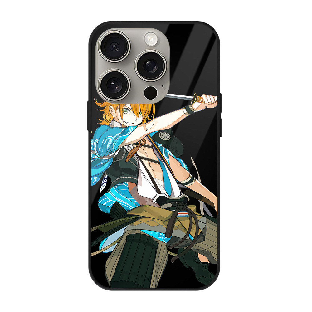 （画像用） 刀剣乱舞 Touken Ranbu 【iPhone15Pro対応】スマホケース 耐衝撃＆黄変防止 背面ガラス