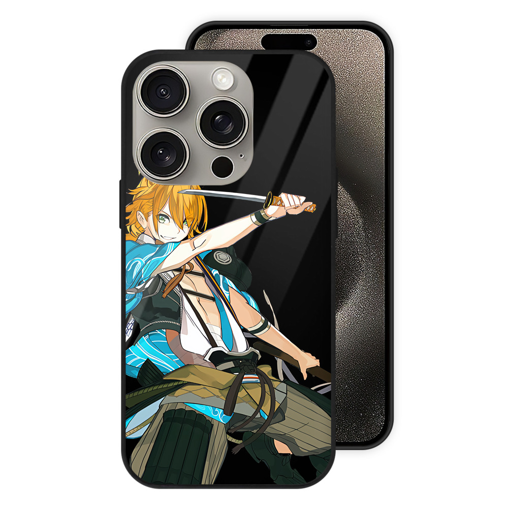 （画像用） 刀剣乱舞 Touken Ranbu 【iPhone15Pro対応】スマホケース 耐衝撃＆黄変防止 背面ガラス