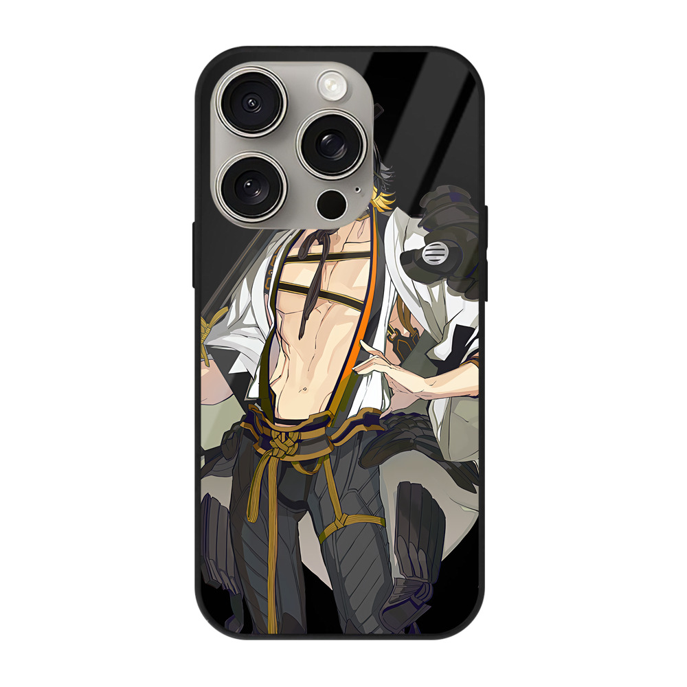 （画像用） 刀剣乱舞 Touken Ranbu 【iPhone15Pro対応】スマホケース 耐衝撃＆黄変防止 背面ガラス