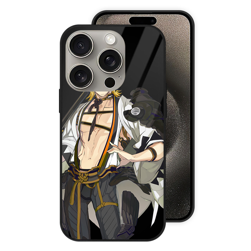 （画像用） 刀剣乱舞 Touken Ranbu 【iPhone15Pro対応】スマホケース 耐衝撃＆黄変防止 背面ガラス