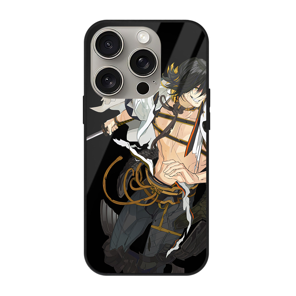 （画像用） 刀剣乱舞 Touken Ranbu 【iPhone15Pro対応】スマホケース 耐衝撃＆黄変防止 背面ガラス