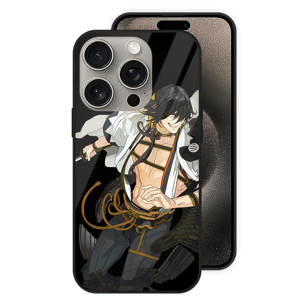 （画像用） 刀剣乱舞 Touken Ranbu 【iPhone15Pro対応】スマホケース 耐衝撃＆黄変防止 背面ガラス