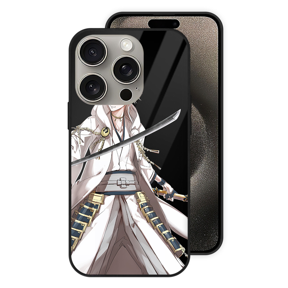 （画像用） 刀剣乱舞 Touken Ranbu 【iPhone15Pro対応】スマホケース 耐衝撃＆黄変防止 背面ガラス
