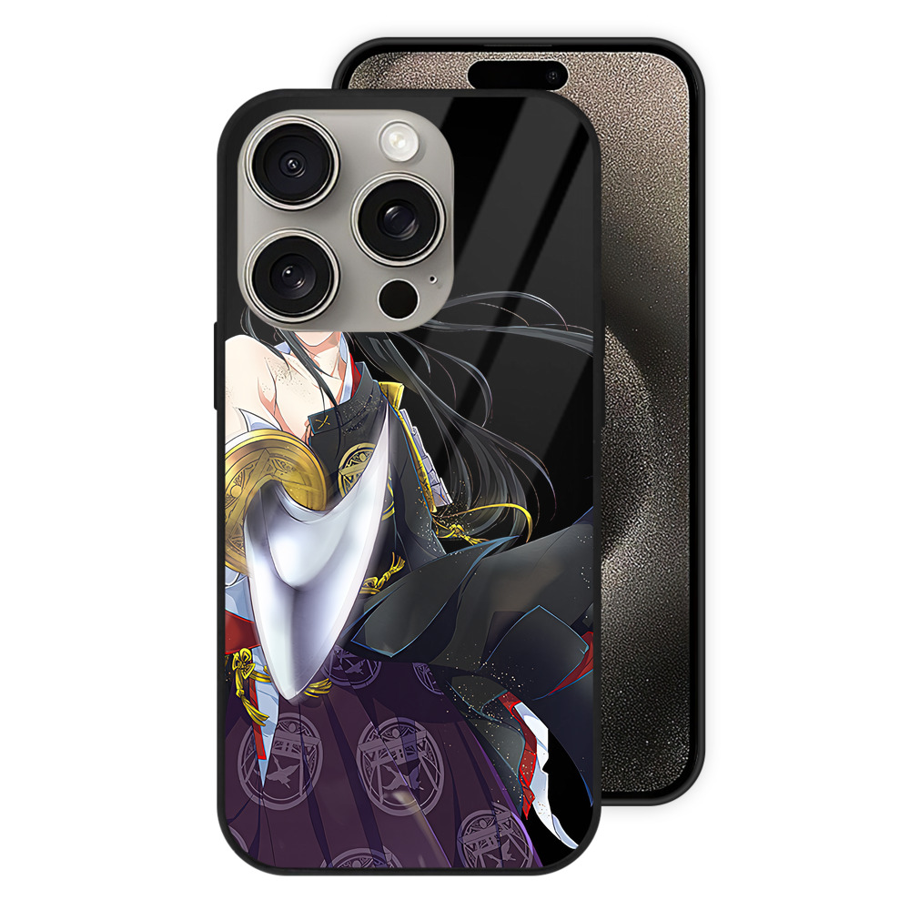 （画像用） 刀剣乱舞 Touken Ranbu 【iPhone15Pro対応】スマホケース 耐衝撃＆黄変防止 背面ガラス
