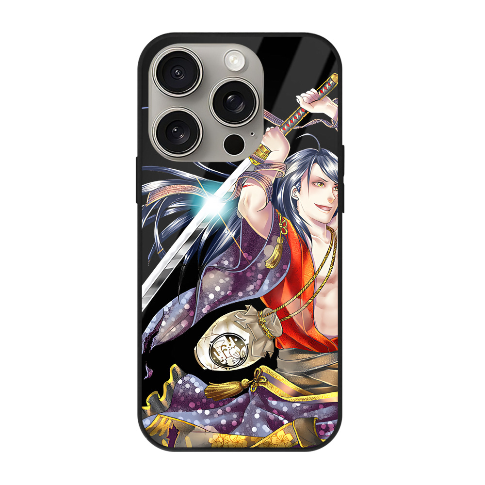 （画像用） 刀剣乱舞 Touken Ranbu 【iPhone15Pro対応】スマホケース 耐衝撃＆黄変防止 背面ガラス