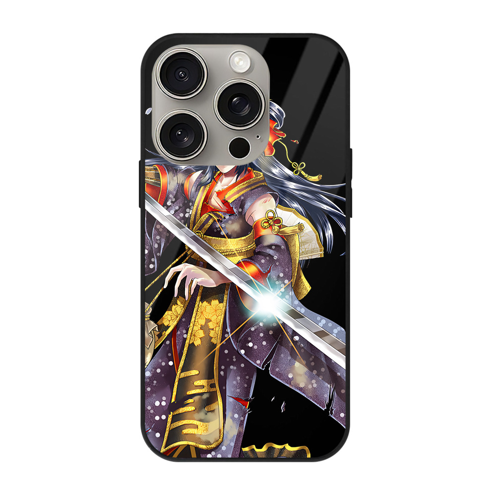 （画像用） 刀剣乱舞 Touken Ranbu 【iPhone15Pro対応】スマホケース 耐衝撃＆黄変防止 背面ガラス