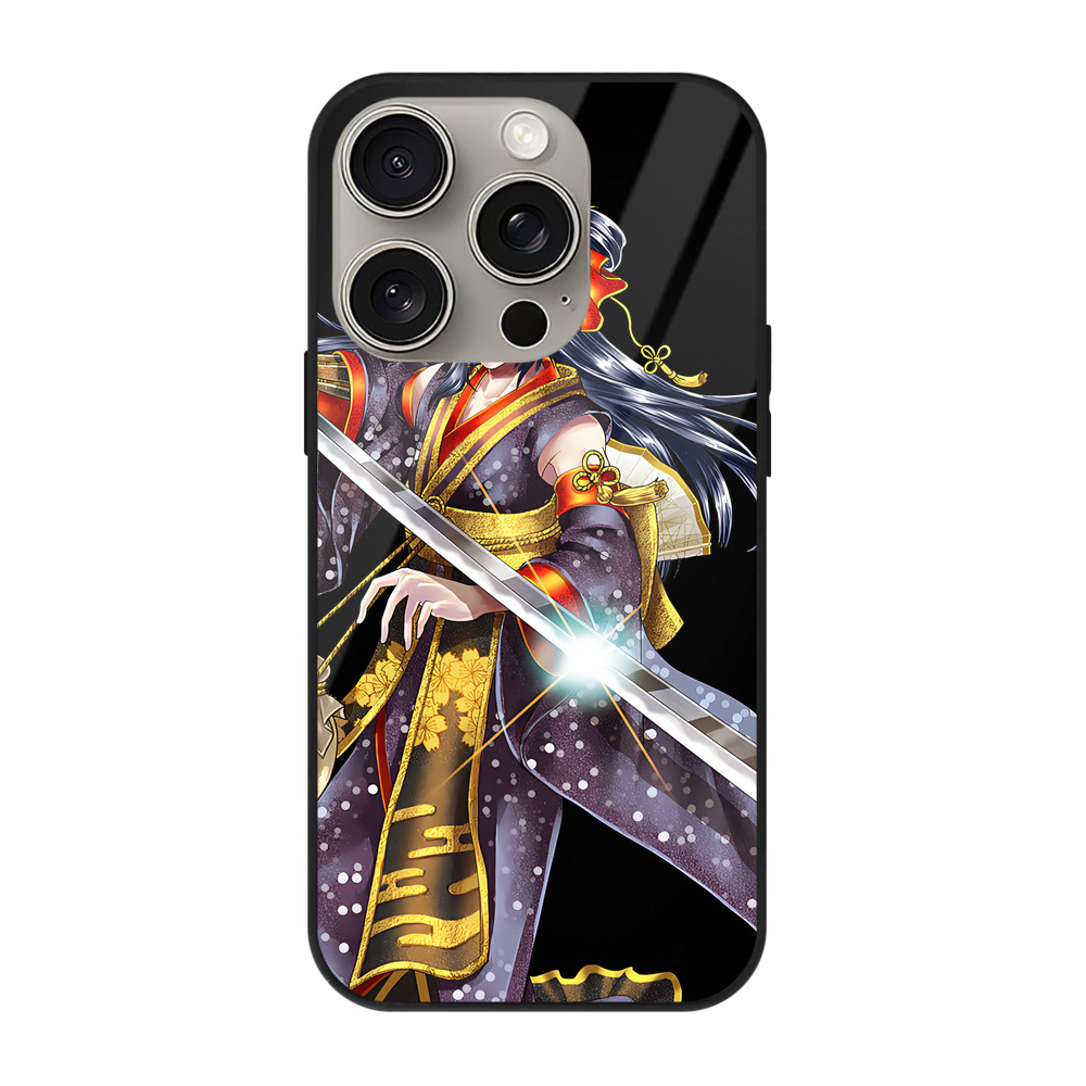 （画像用） 刀剣乱舞 Touken Ranbu 【iPhone15Pro対応】スマホケース 耐衝撃＆黄変防止 背面ガラス