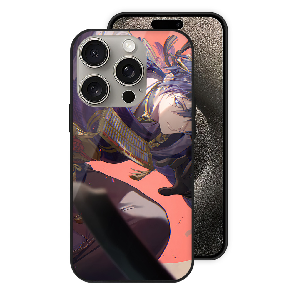 （画像用） 刀剣乱舞 Touken Ranbu 【iPhone15Pro対応】スマホケース 耐衝撃＆黄変防止 背面ガラス