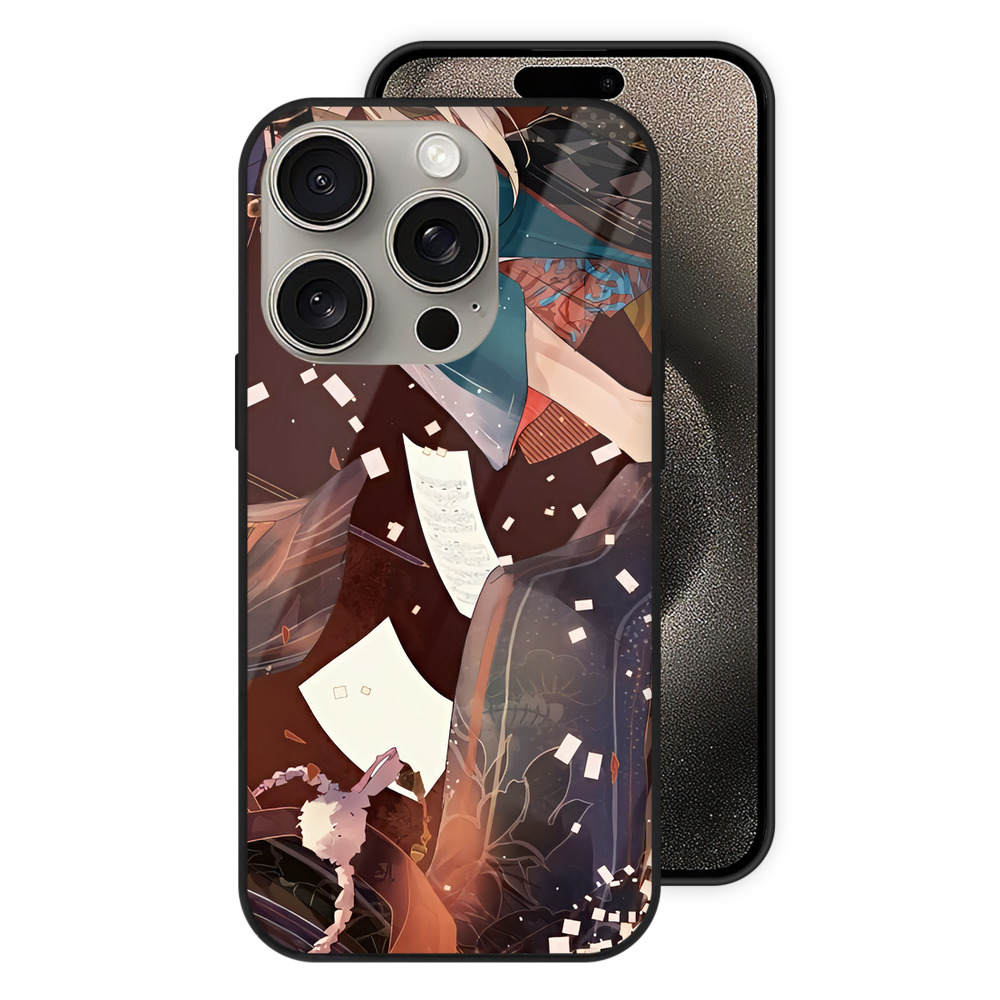 （画像用） 刀剣乱舞 Touken Ranbu 【iPhone15Pro対応】スマホケース 耐衝撃＆黄変防止 背面ガラス