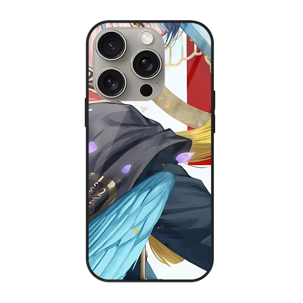 （画像用） 刀剣乱舞 Touken Ranbu 【iPhone15Pro対応】スマホケース 耐衝撃＆黄変防止 背面ガラス