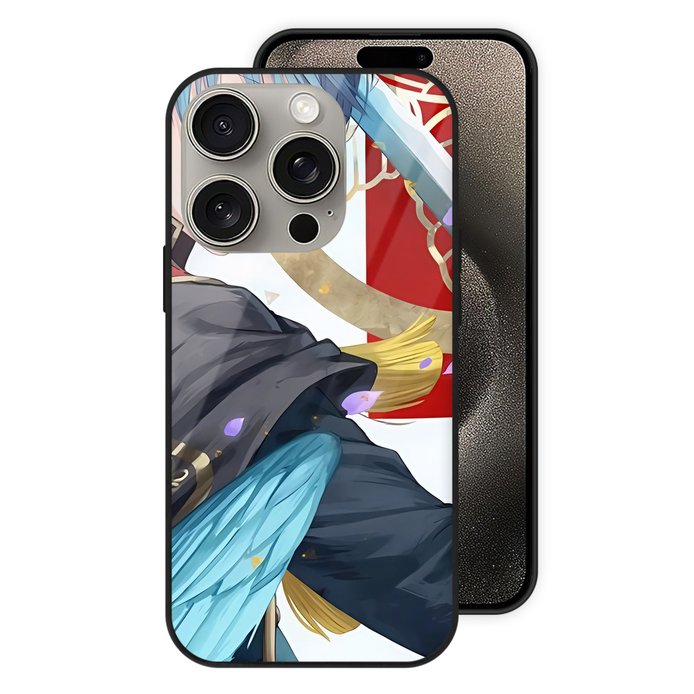 （画像用） 刀剣乱舞 Touken Ranbu 【iPhone15Pro対応】スマホケース 耐衝撃＆黄変防止 背面ガラス