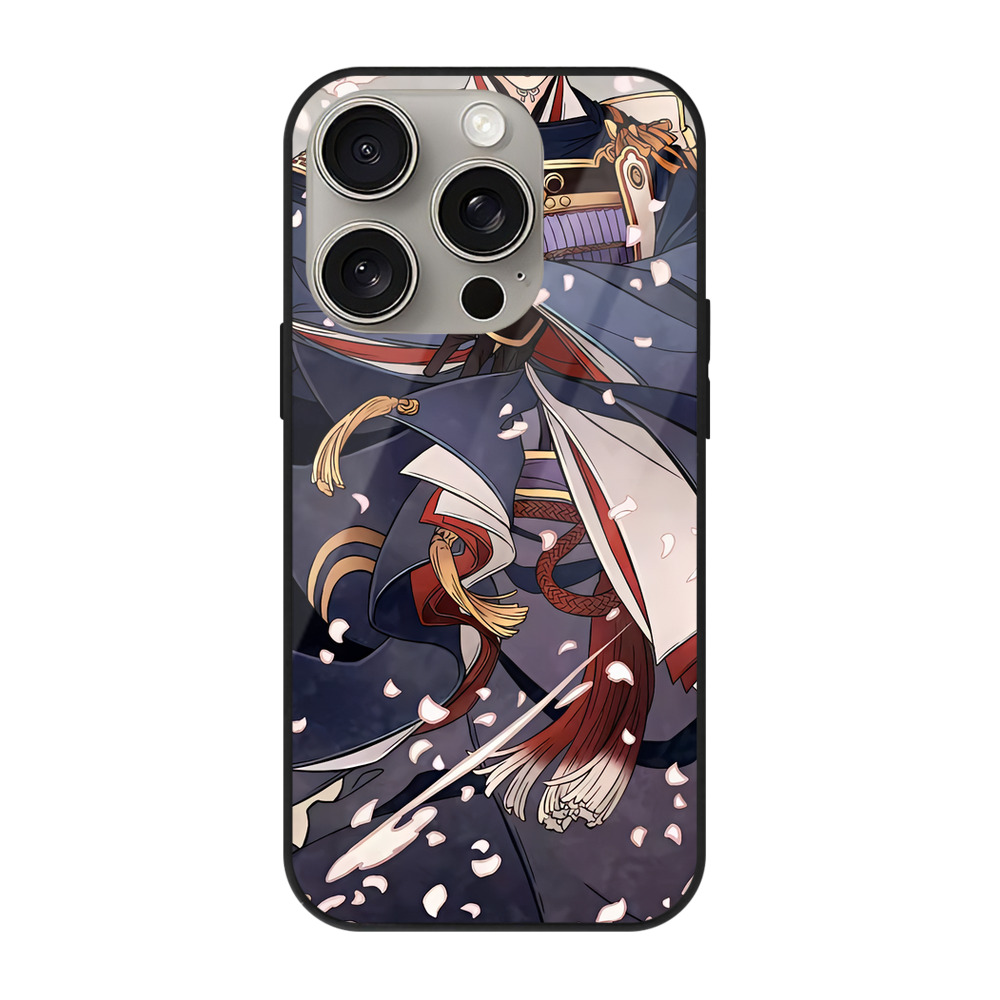 （画像用） 刀剣乱舞 Touken Ranbu 【iPhone15Pro対応】スマホケース 耐衝撃＆黄変防止 背面ガラス