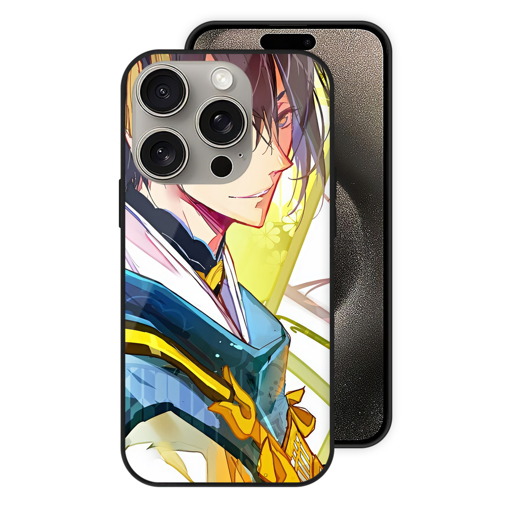 （画像用） 刀剣乱舞 Touken Ranbu 【iPhone15Pro対応】スマホケース 耐衝撃＆黄変防止 背面ガラス