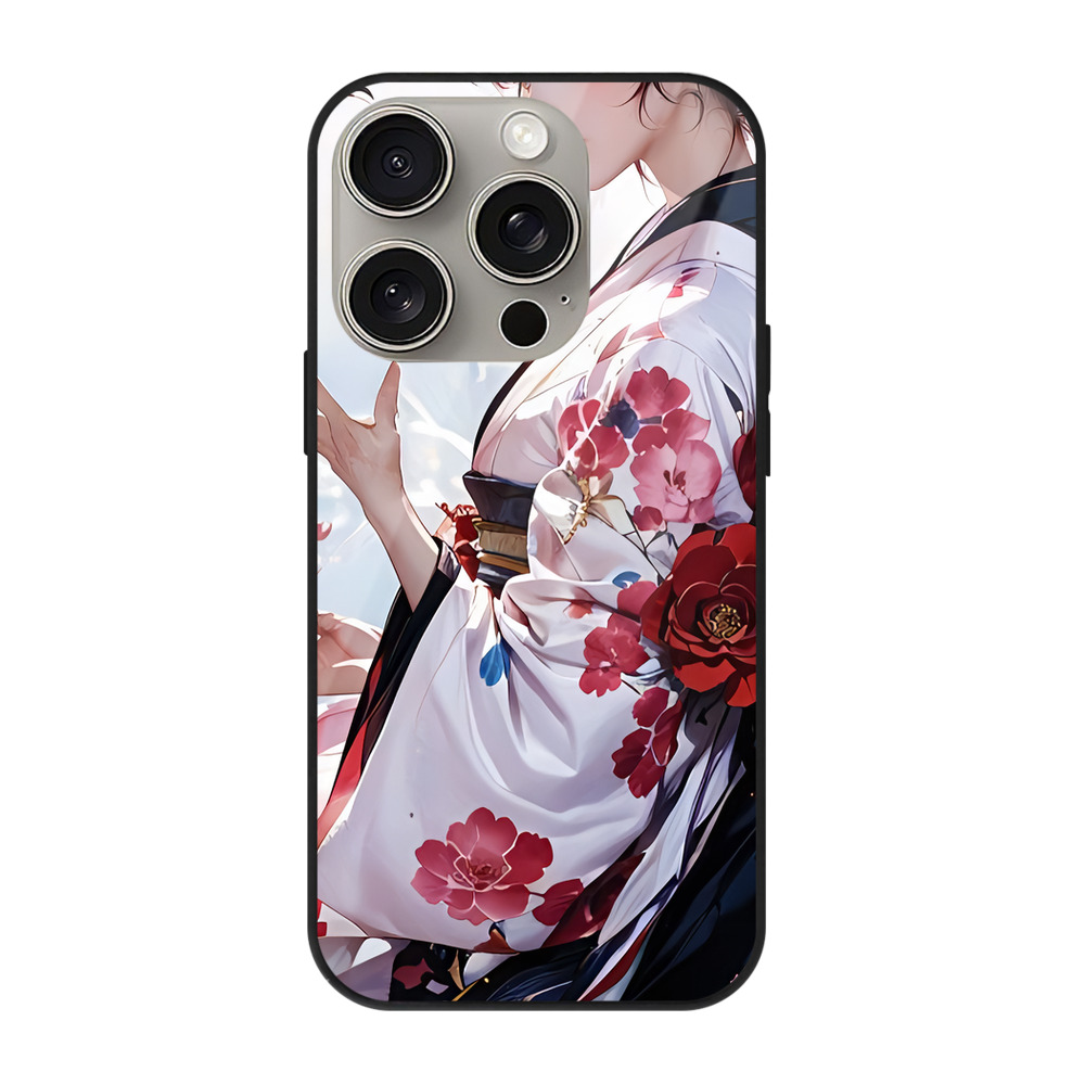（画像用） 刀剣乱舞 Touken Ranbu 【iPhone15Pro対応】スマホケース 耐衝撃＆黄変防止 背面ガラス
