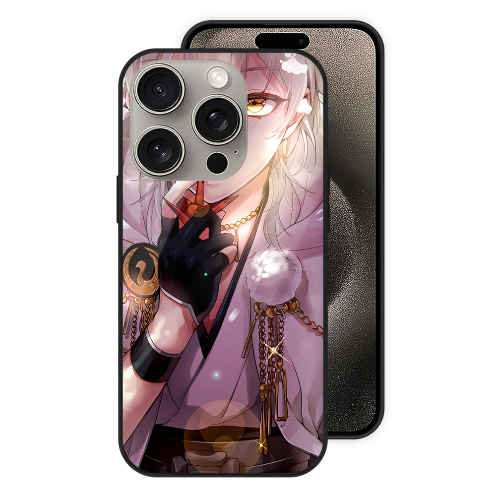 （画像用） 刀剣乱舞 Touken Ranbu 【iPhone15Pro対応】スマホケース 耐衝撃＆黄変防止 背面ガラス