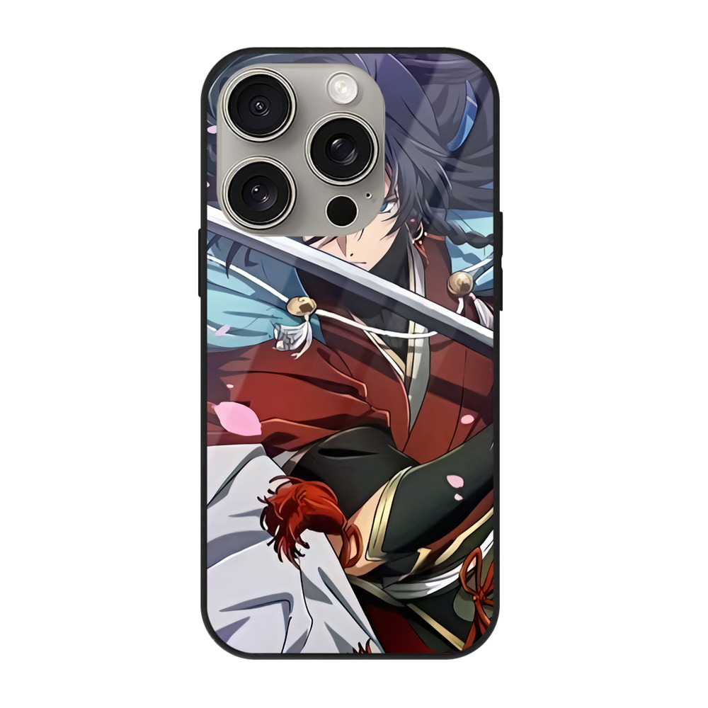 （画像用） 刀剣乱舞 Touken Ranbu 【iPhone15Pro対応】スマホケース 耐衝撃＆黄変防止 背面ガラス