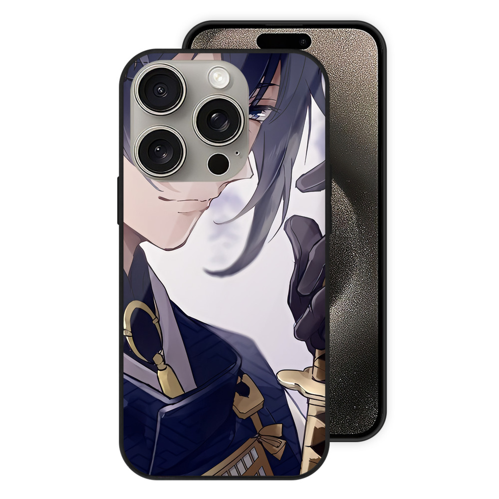 （画像用） 刀剣乱舞 Touken Ranbu 【iPhone15Pro対応】スマホケース 耐衝撃＆黄変防止 背面ガラス