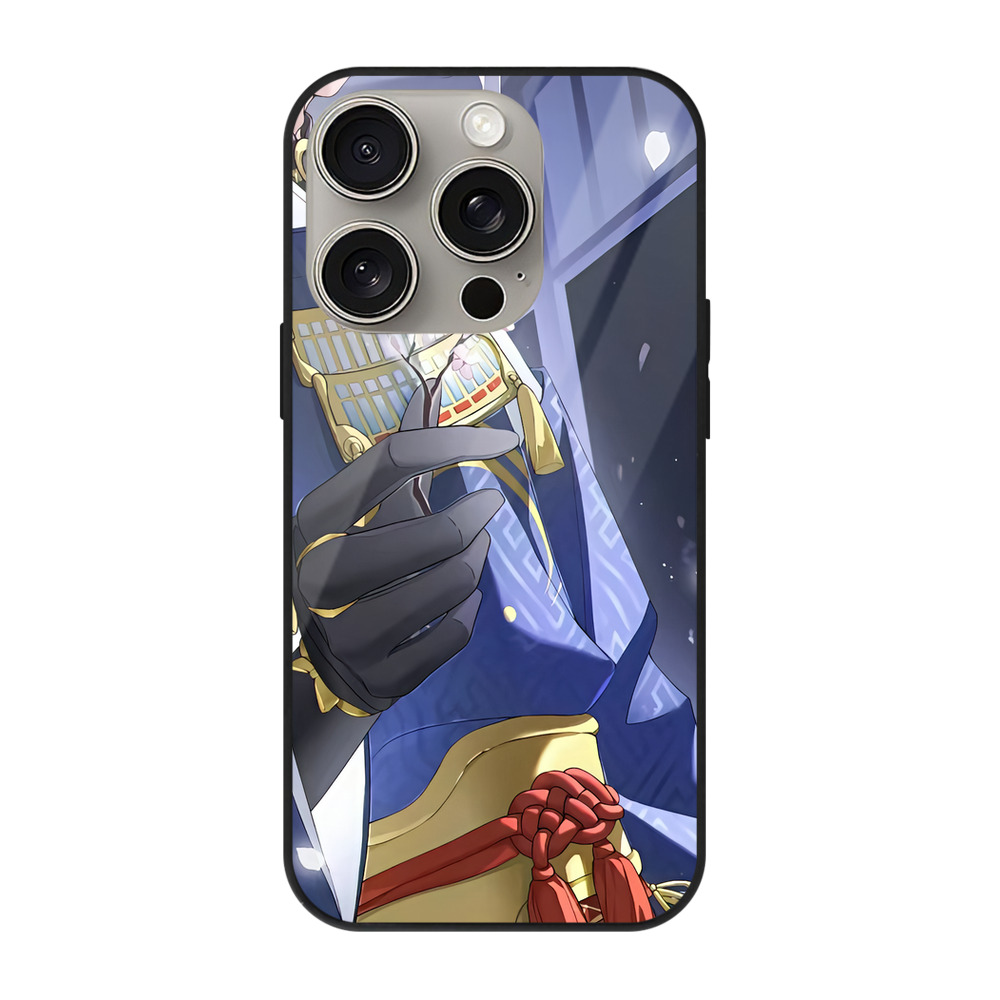 （画像用） 刀剣乱舞 Touken Ranbu 【iPhone15Pro対応】スマホケース 耐衝撃＆黄変防止 背面ガラス
