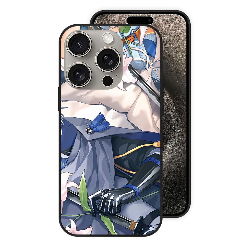 （画像用） 刀剣乱舞 Touken Ranbu 【iPhone15Pro対応】スマホケース 耐衝撃＆黄変防止 背面ガラス