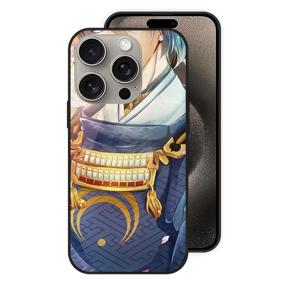 （画像用） 刀剣乱舞 Touken Ranbu 【iPhone15Pro対応】スマホケース 耐衝撃＆黄変防止 背面ガラス