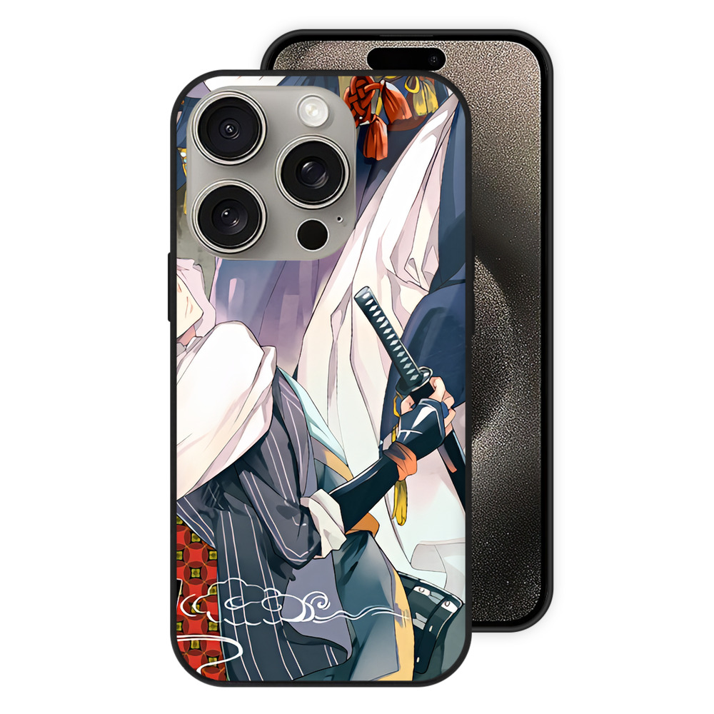 （画像用） 刀剣乱舞 Touken Ranbu 【iPhone15Pro対応】スマホケース 耐衝撃＆黄変防止 背面ガラス