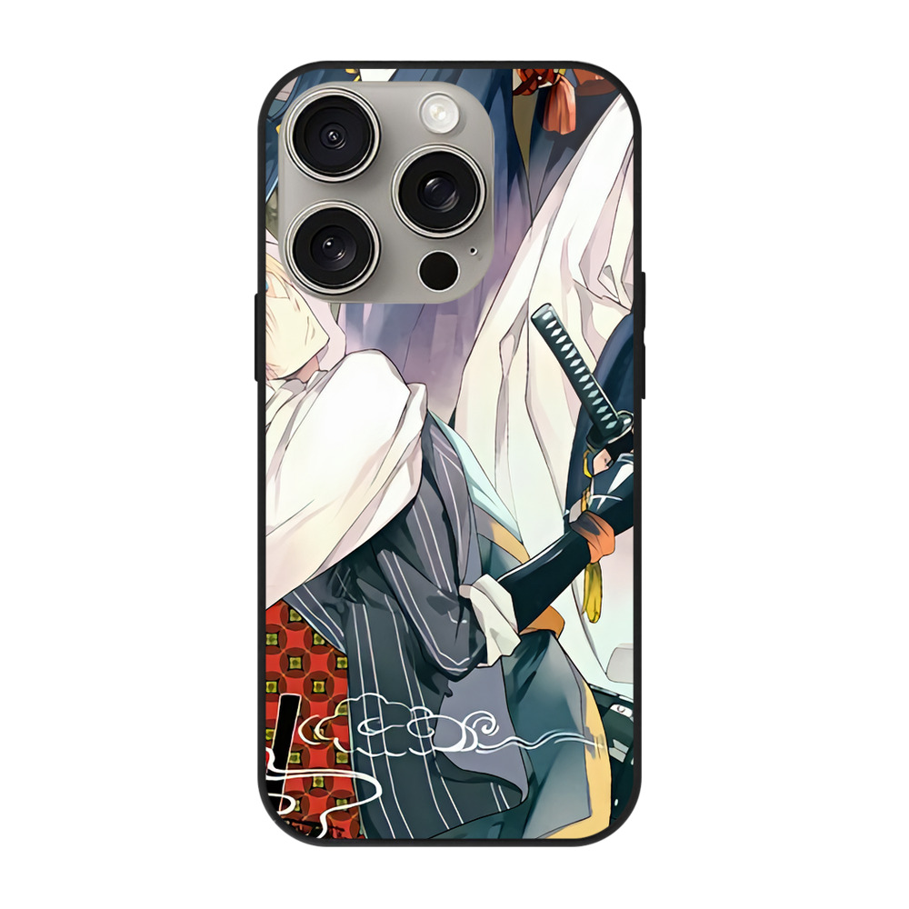 （画像用） 刀剣乱舞 Touken Ranbu 【iPhone15Pro対応】スマホケース 耐衝撃＆黄変防止 背面ガラス