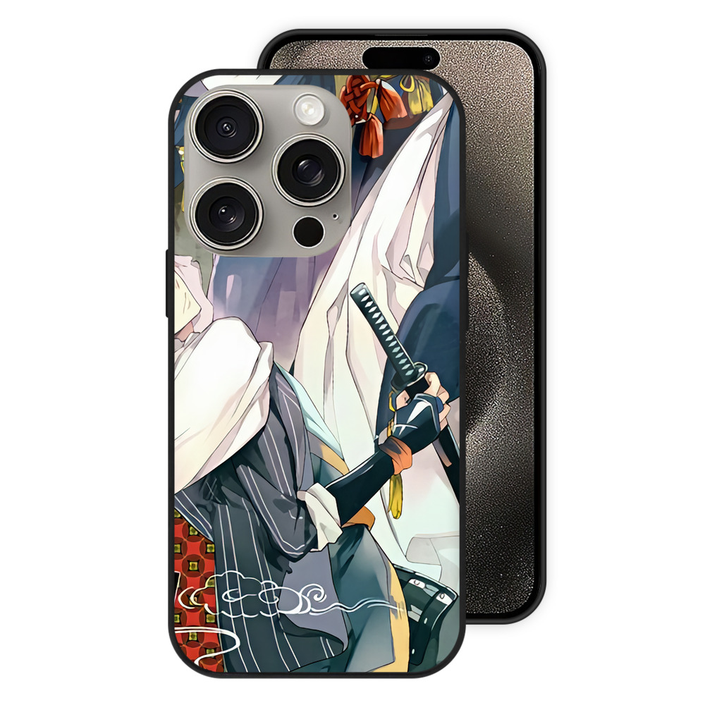 （画像用） 刀剣乱舞 Touken Ranbu 【iPhone15Pro対応】スマホケース 耐衝撃＆黄変防止 背面ガラス