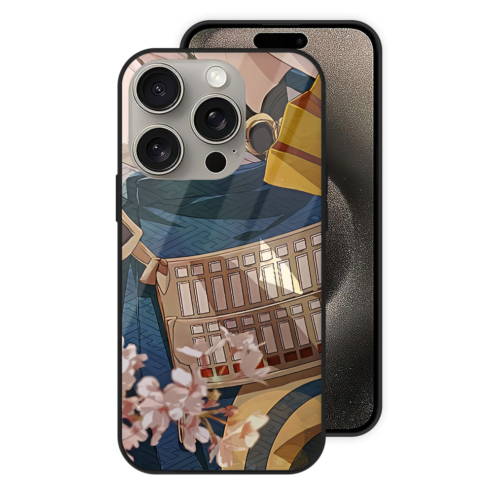 （画像用） 刀剣乱舞 Touken Ranbu 【iPhone15Pro対応】スマホケース 耐衝撃＆黄変防止 背面ガラス