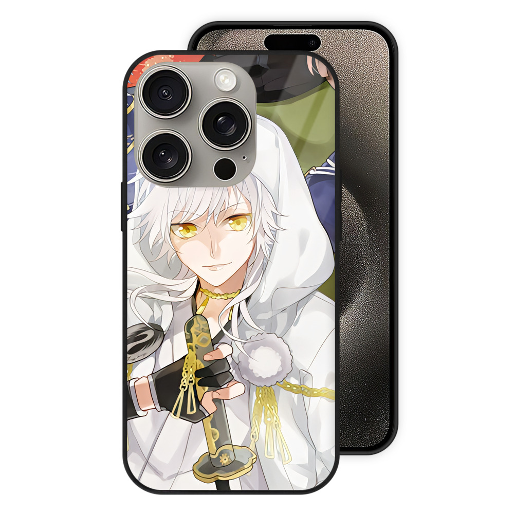 （画像用） 刀剣乱舞 Touken Ranbu 【iPhone15Pro対応】スマホケース 耐衝撃＆黄変防止 背面ガラス